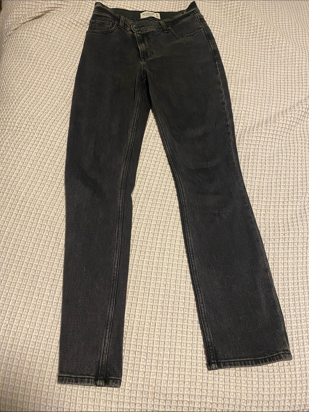 Abercrombie & Fitch Black Straight-Leg Jeans